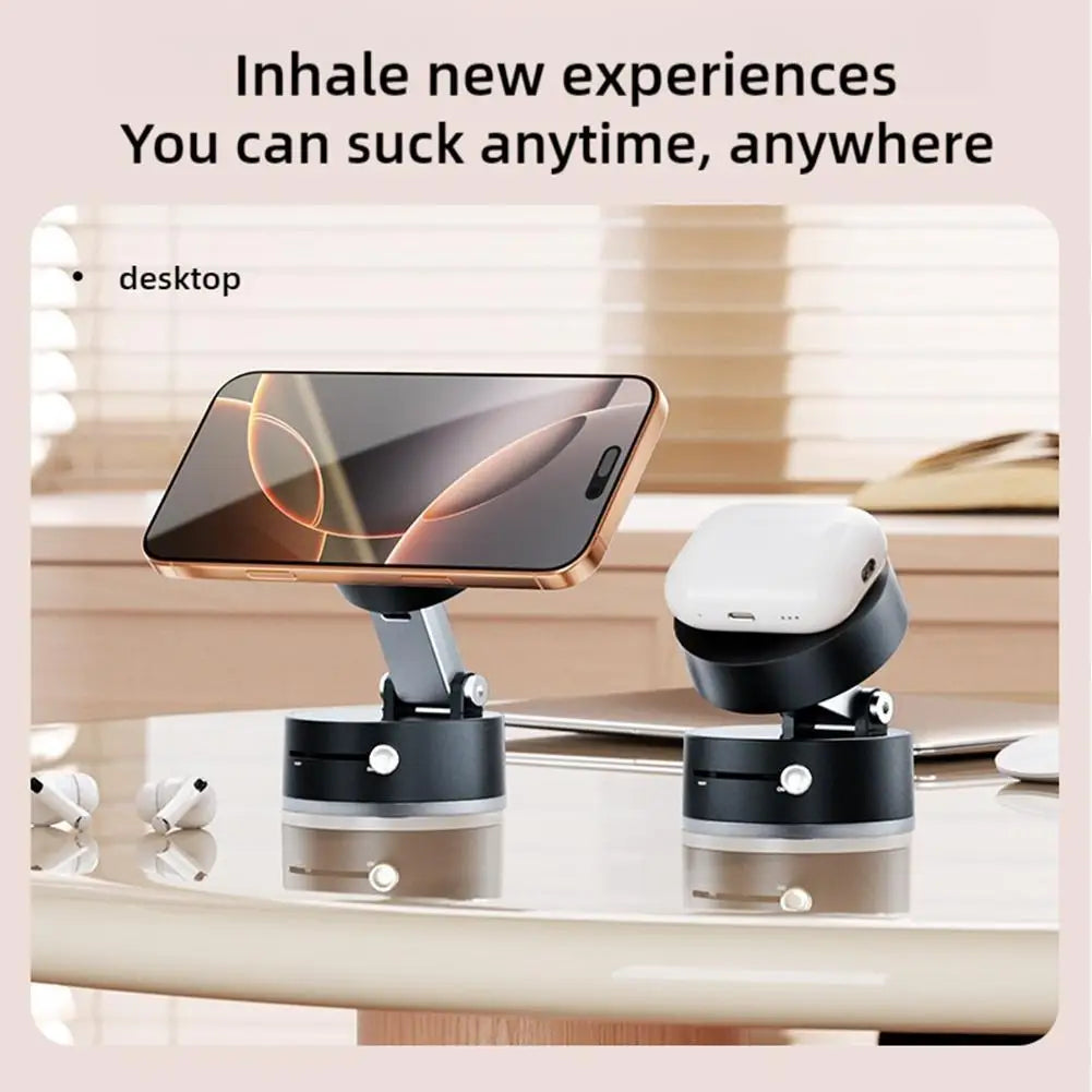 Double Sided Suction Cup Magnetic Phone Holder Lazy Multi-Functional Foldable Storage Holder Vacuum Suction Phone Holder