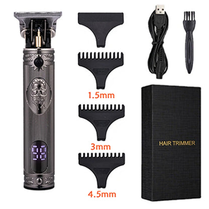 T9 Carving Hair Clipper Professional Hair Cutting Machine Barber Rechargeable Hair Trimmer Metal Haircut Machine Clipper for Men