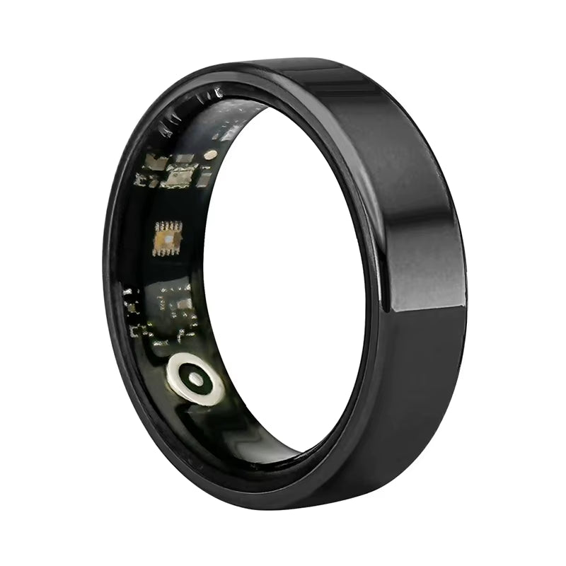 SR08 Smart Ring Men Women LED Display Screen Heart Rate Blood Oxygen Monitoring Multi Sports Modes 5ATM Waterproof 2025