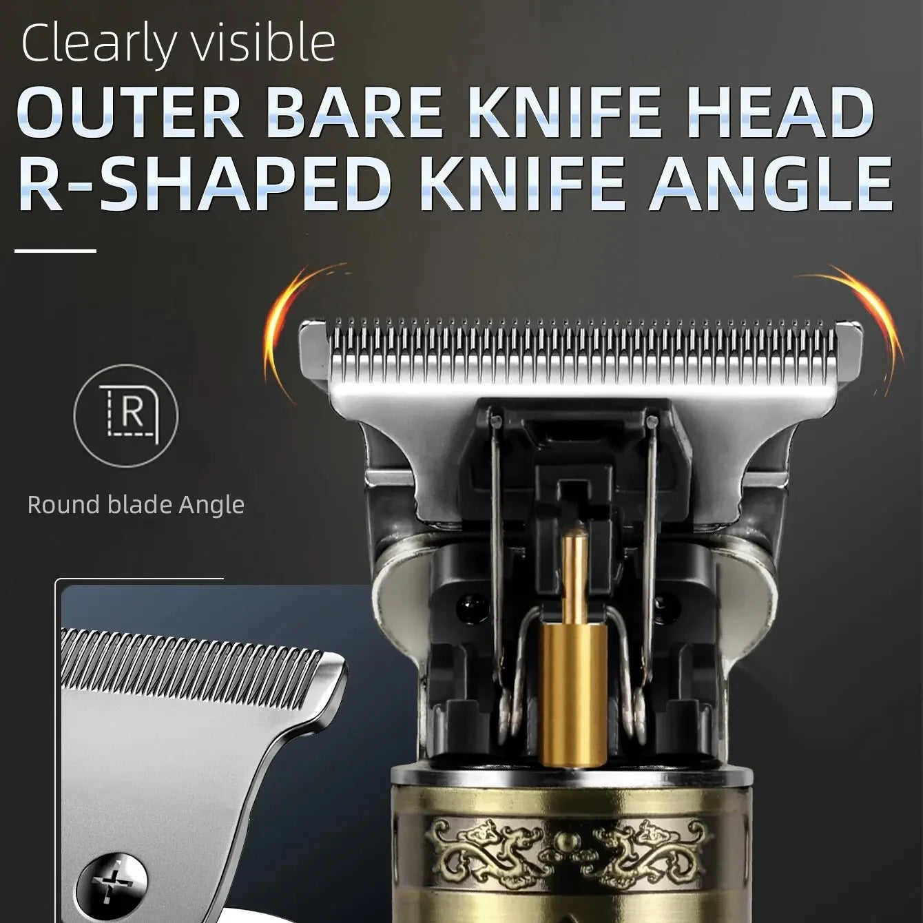 T9 Carving Hair Clipper Professional Hair Cutting Machine Barber Rechargeable Hair Trimmer Metal Haircut Machine Clipper for Men