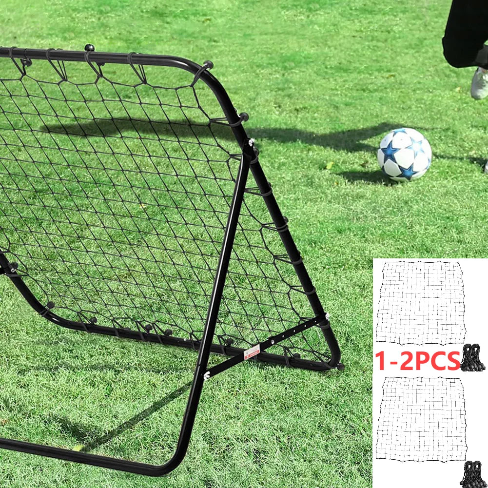2-1PC Portable Soccer Rebounder Soccer Training Equipment Adjustable Angle Soccer Rebounder Net and 20 Elastic Rope for Beginner