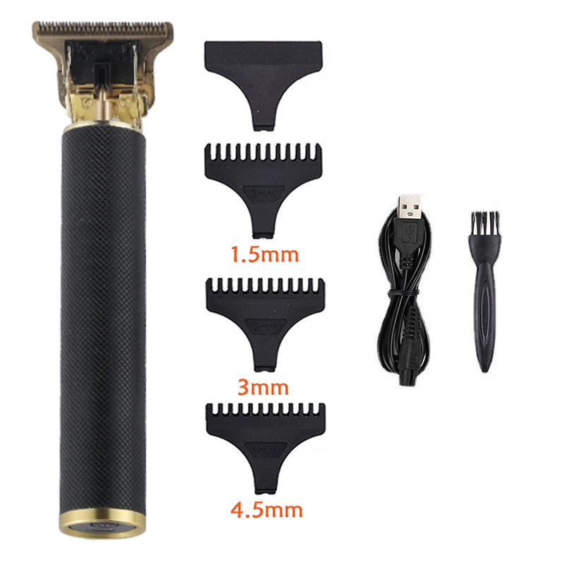 T9 Carving Hair Clipper Professional Hair Cutting Machine Barber Rechargeable Hair Trimmer Metal Haircut Machine Clipper for Men