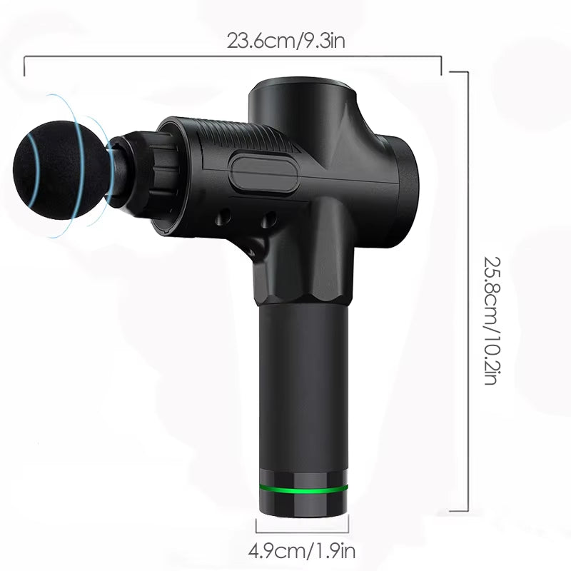 Deep Muscle Massage Gun Electric Percussion Pistol Massager for Body Neck Back Leg Fitness Tool 30 Levels
