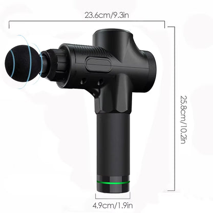 Deep Muscle Massage Gun Electric Percussion Pistol Massager for Body Neck Back Leg Fitness Tool 30 Levels