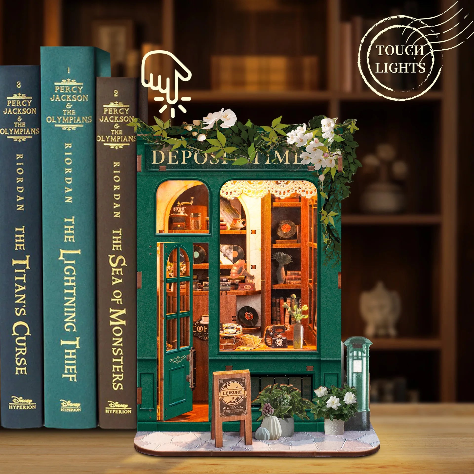 Flower Garden House Home Bookend Decor NEW Modern DIY Wooden Book Nook Shelf Insert Miniature Building Kits Adult Handmade Gifts