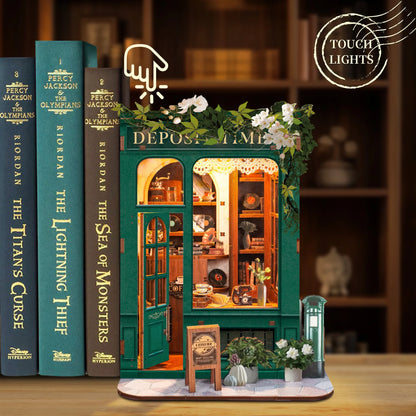 Flower Garden House Home Bookend Decor NEW Modern DIY Wooden Book Nook Shelf Insert Miniature Building Kits Adult Handmade Gifts