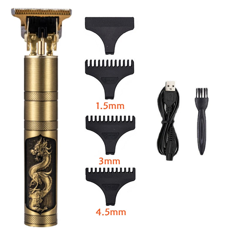 T9 Carving Hair Clipper Professional Hair Cutting Machine Barber Rechargeable Hair Trimmer Metal Haircut Machine Clipper for Men