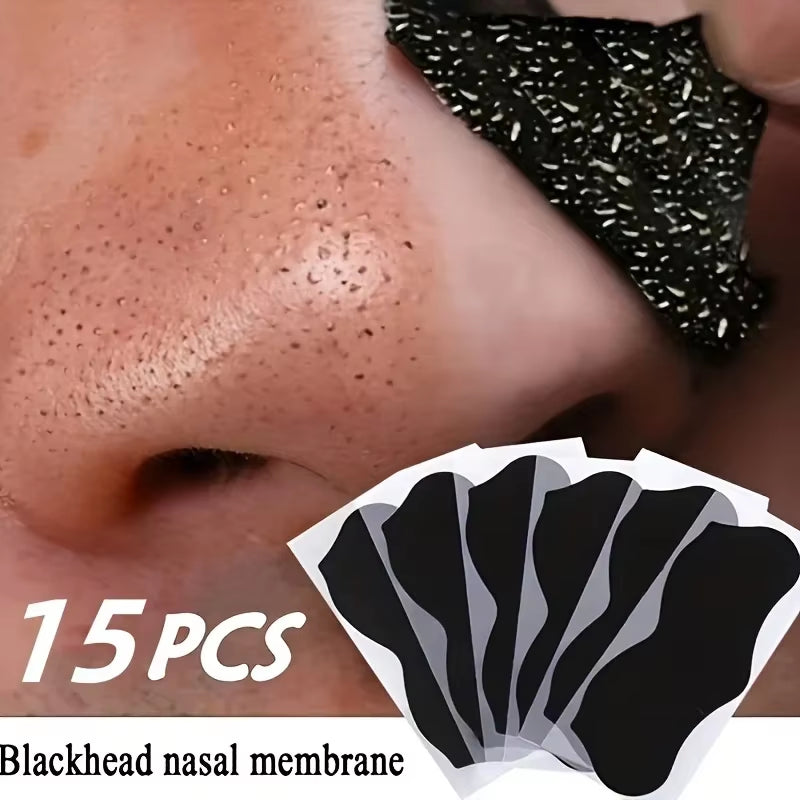 15Pcs Blackhead Nose Strips Deep Cleansing Nasal Spot Facial Dot Stickers Nose Mask Shill for Acne & Black Head - Dropship