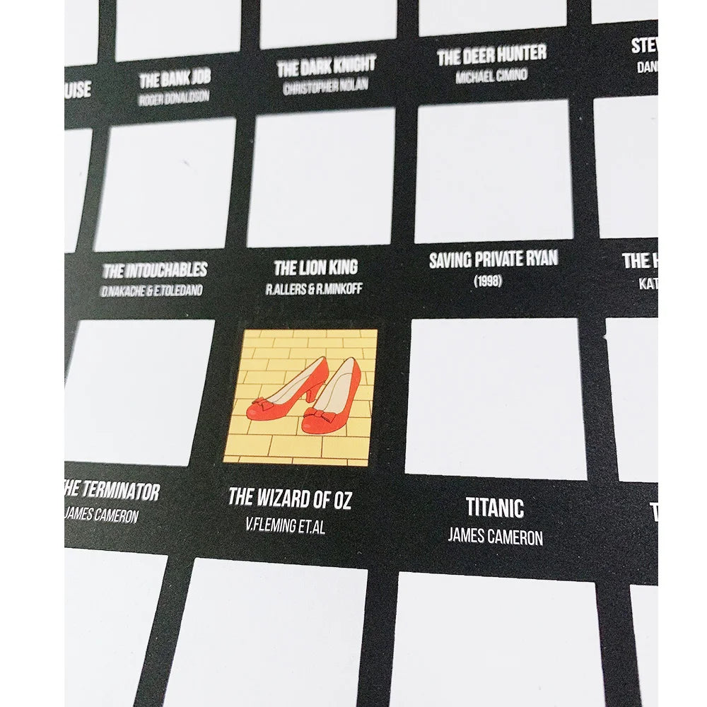 100 Movie Scratch off Poster Must to See Movies Top Films of All Time Bucket List for Couple Gift Unframed Decor Home Wallpaper