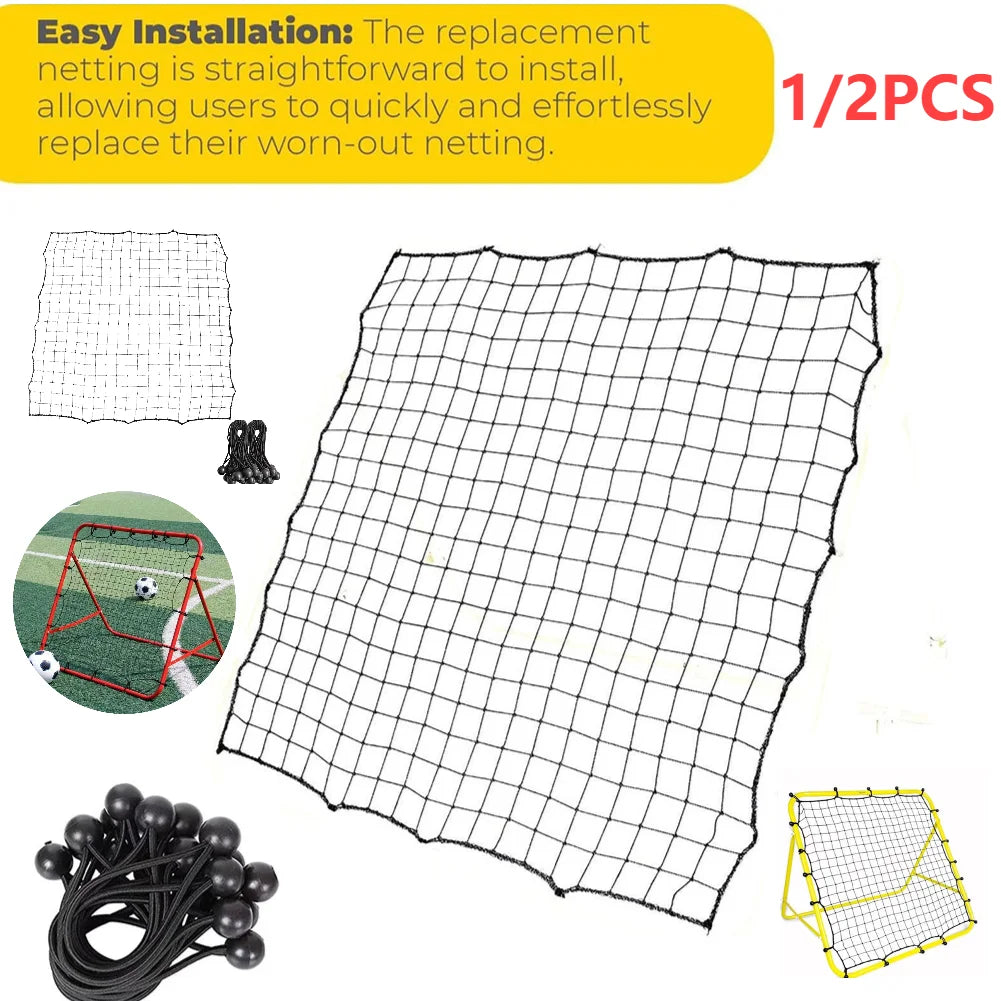 2-1PC Portable Soccer Rebounder Soccer Training Equipment Adjustable Angle Soccer Rebounder Net and 20 Elastic Rope for Beginner