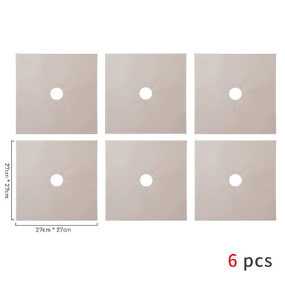 1/4/6/8Pcs Gas Stove Protector Cooker Cover Liner Clean Mat Pad Kitchen Gas Stove Stovetop Protector Kitchen Accessory Utensils