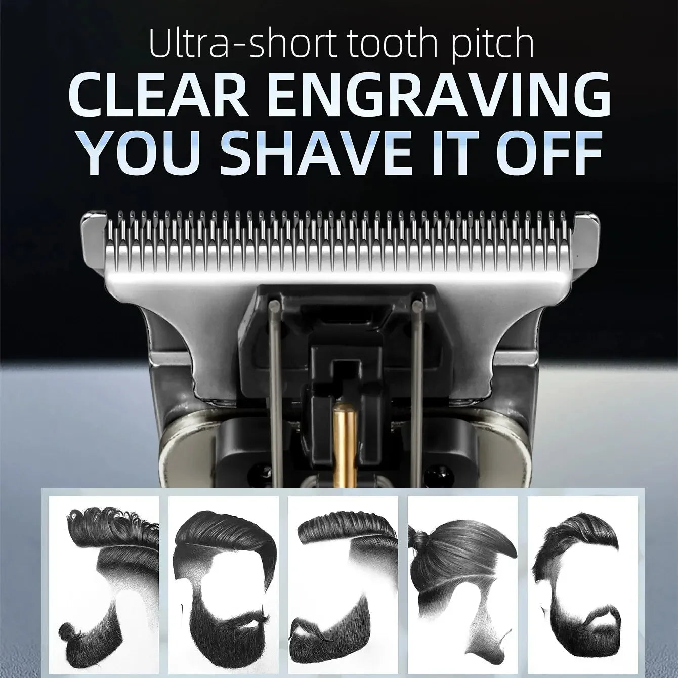 T9 Carving Hair Clipper Professional Hair Cutting Machine Barber Rechargeable Hair Trimmer Metal Haircut Machine Clipper for Men