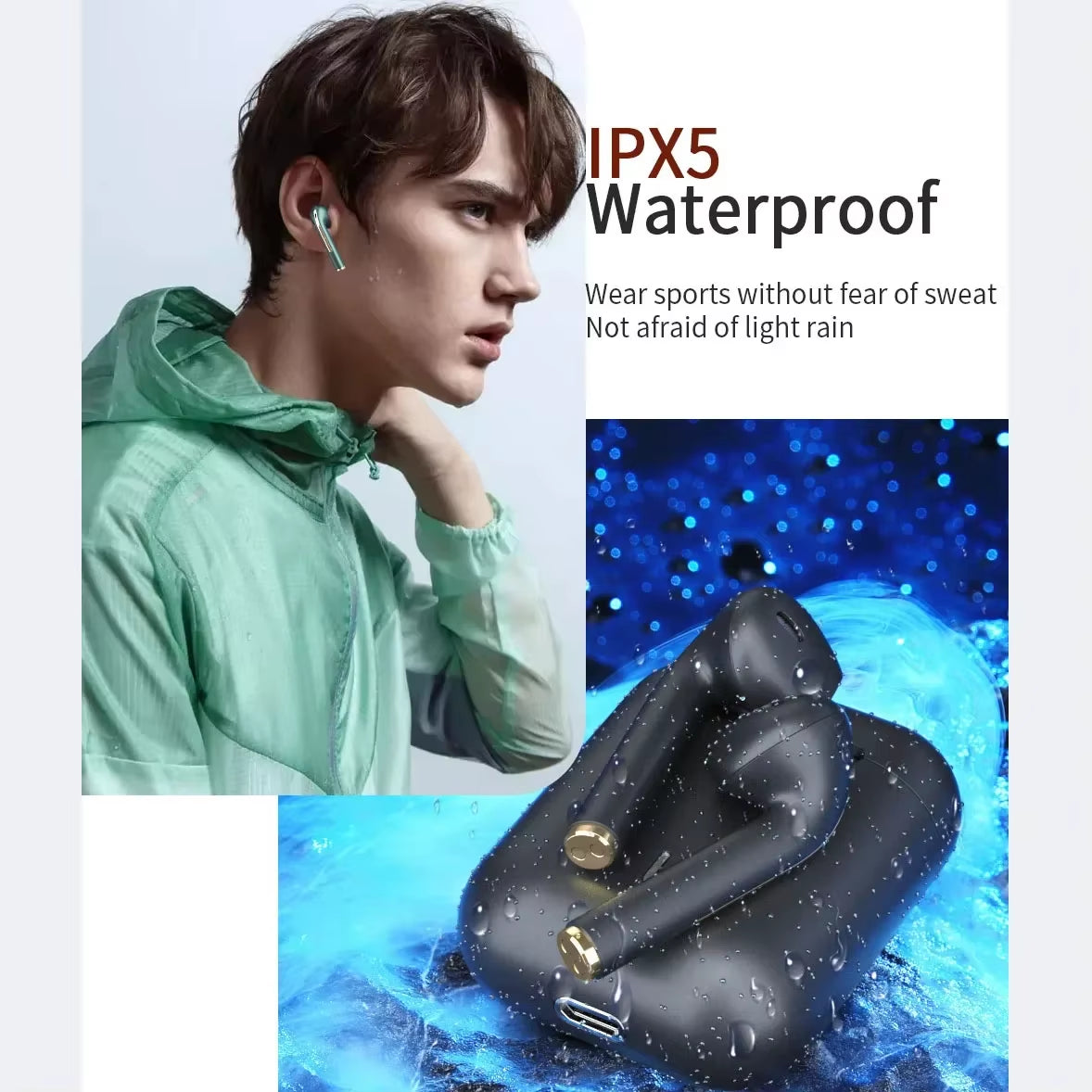 Original  J18 Headset Wireless Earphones Bluetooth Headphones True for Stereo Sport Game TWS Earbuds in Ear with Mic Touch