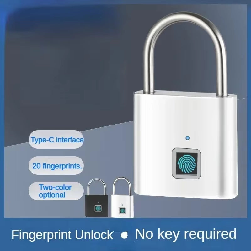 Intelligent Fingerprint Padlock, Outdoor Waterproof and Rust Proof Padlock, Intelligent Electronic Padlock Head