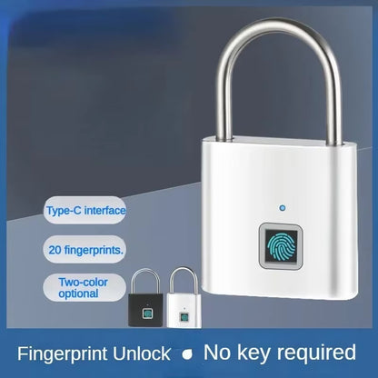 Intelligent Fingerprint Padlock, Outdoor Waterproof and Rust Proof Padlock, Intelligent Electronic Padlock Head