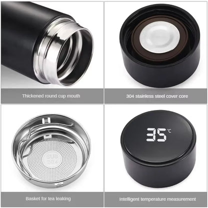 500Ml Stainless Steel Thermos Bottle with Digital Temperature Display LED Intelligent Temperature Measurement Cup Vacuum Flask
