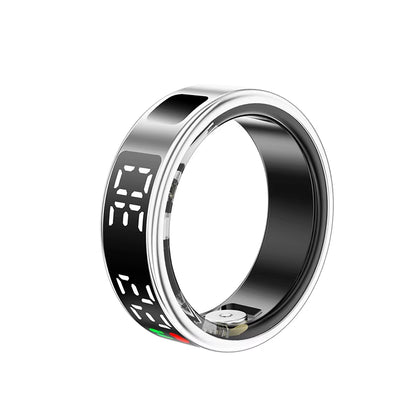 SR08 Smart Ring Men Women LED Display Screen Heart Rate Blood Oxygen Monitoring Multi Sports Modes 5ATM Waterproof 2025