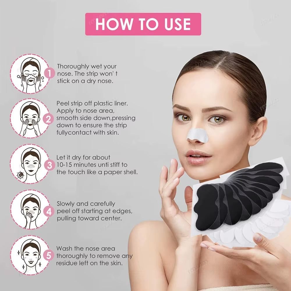 15Pcs Blackhead Nose Strips Deep Cleansing Nasal Spot Facial Dot Stickers Nose Mask Shill for Acne & Black Head - Dropship