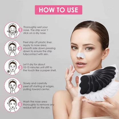 15Pcs Blackhead Nose Strips Deep Cleansing Nasal Spot Facial Dot Stickers Nose Mask Shill for Acne & Black Head - Dropship